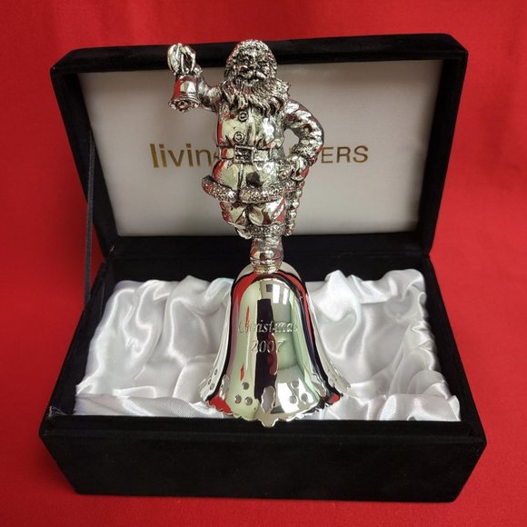 Santa Bell Silver Plated Living Quarters Christmas 2007 - Picture 1 of 12